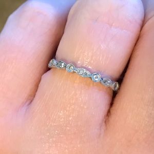 14k WG Full Eternity Natural Diamond Band